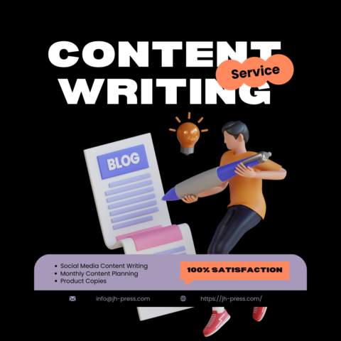 Orange And Black Playful Content Writing Service Linkedln Post